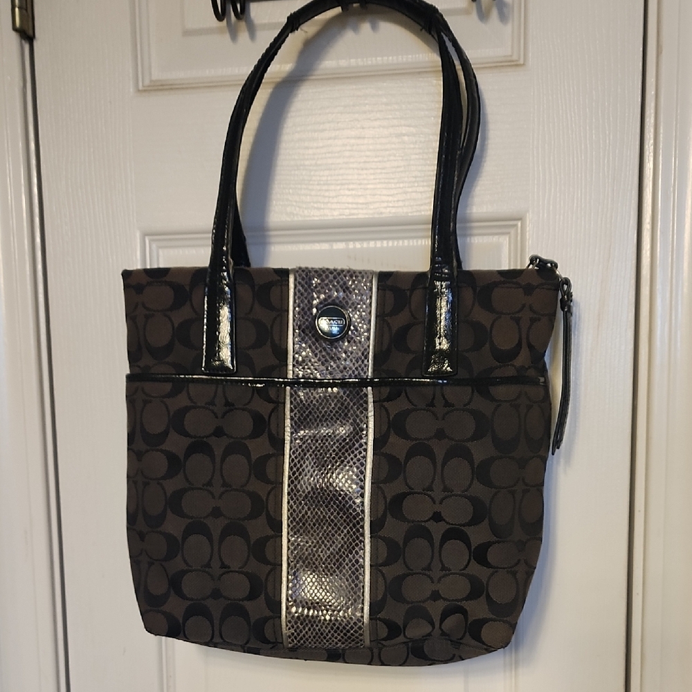 Elegant Black and Silver Tote Bag
